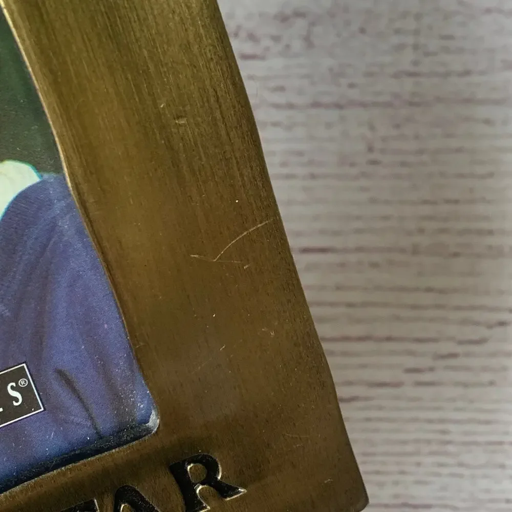 Gold Metal Picture Frames All Star Engraving Small Photo Holder Set of 2